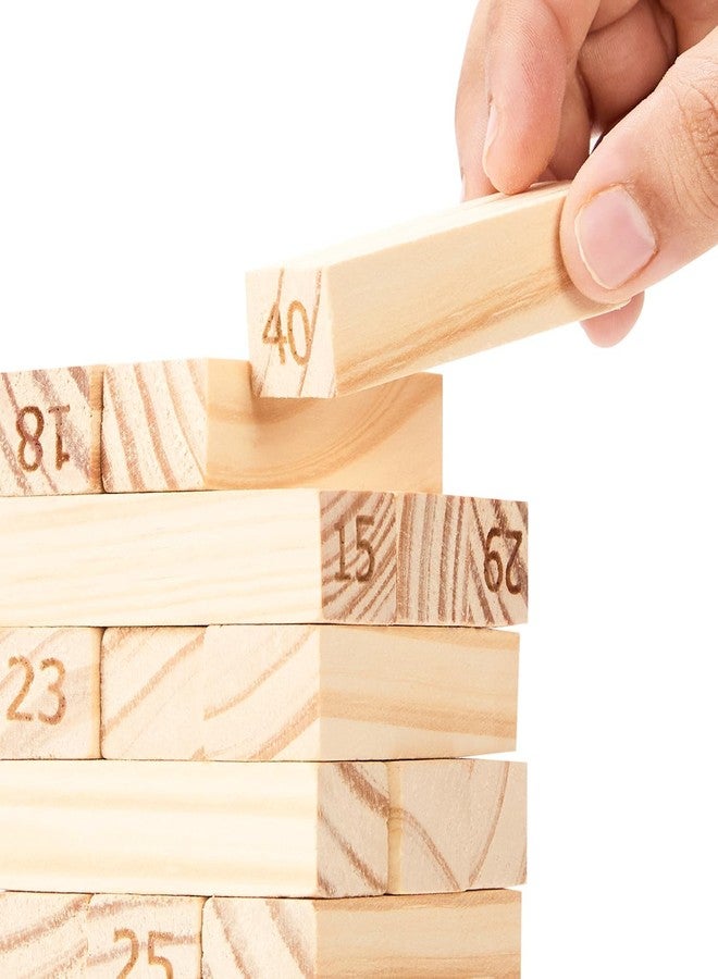Outlanders® Wooden Block Stacking Tower Game | Tumbling Tower,4 Dices | Wooden Building Blocks | Party Game, Birthday Gift for Adults, Multiplayers | 54 Blocks (Kids Edition) - Image 4